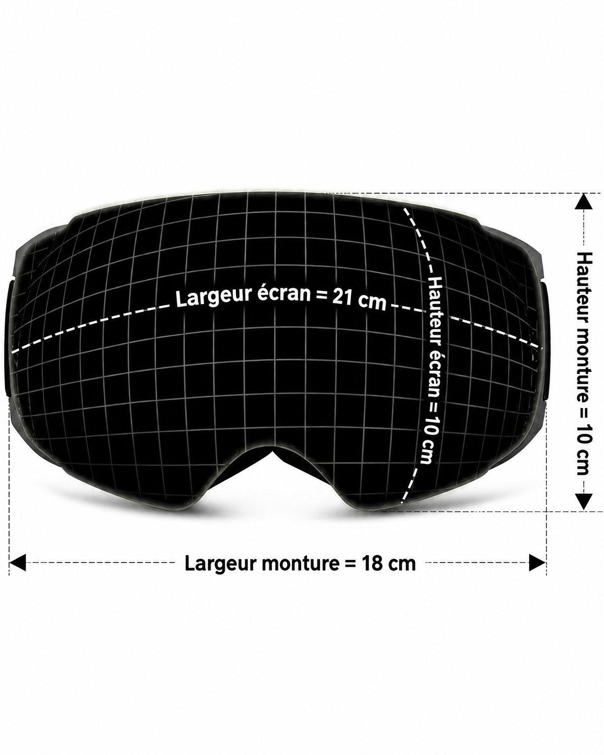 Dimensions du masque SNOWYRA